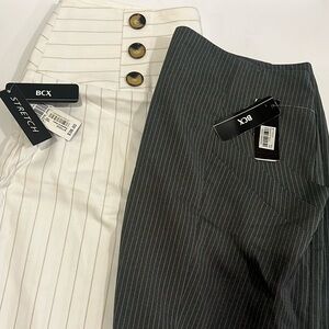 Set of NWT professional BCX pinstriped zip back skirts